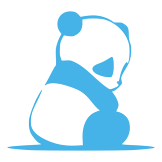 Sad Panda Decal (Baby Blue)